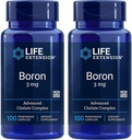 Extensie de viaţă Boron 3 Mg 100 Capsule vegetariene (Pachet de 2)