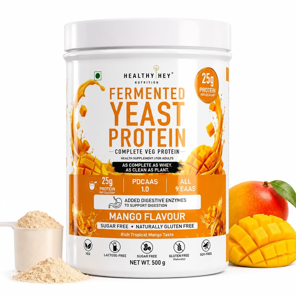 HealthyHey Nutrition Fermented Yeast Protein - Mango Flavour - 500g