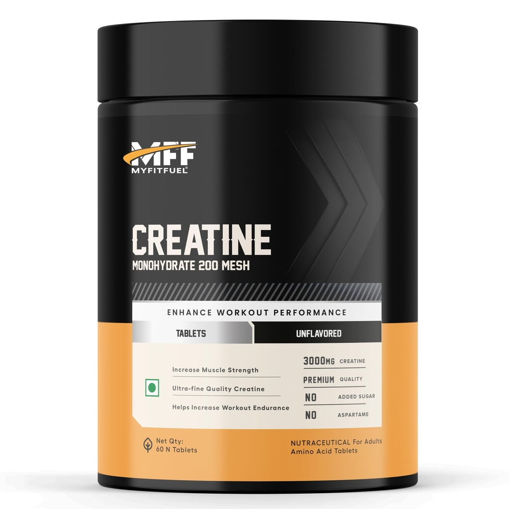MyFitFuel Creatine Monohydrate 200 mesh, 3000mg (60 Tablets)