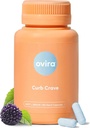 Ovira Curb Cravings Suplemento - Contén CHRONOBLOCK, cápsulas de apoio á enerxía, suplementos nutricionais para homes e mulleres, Chromium-100mg