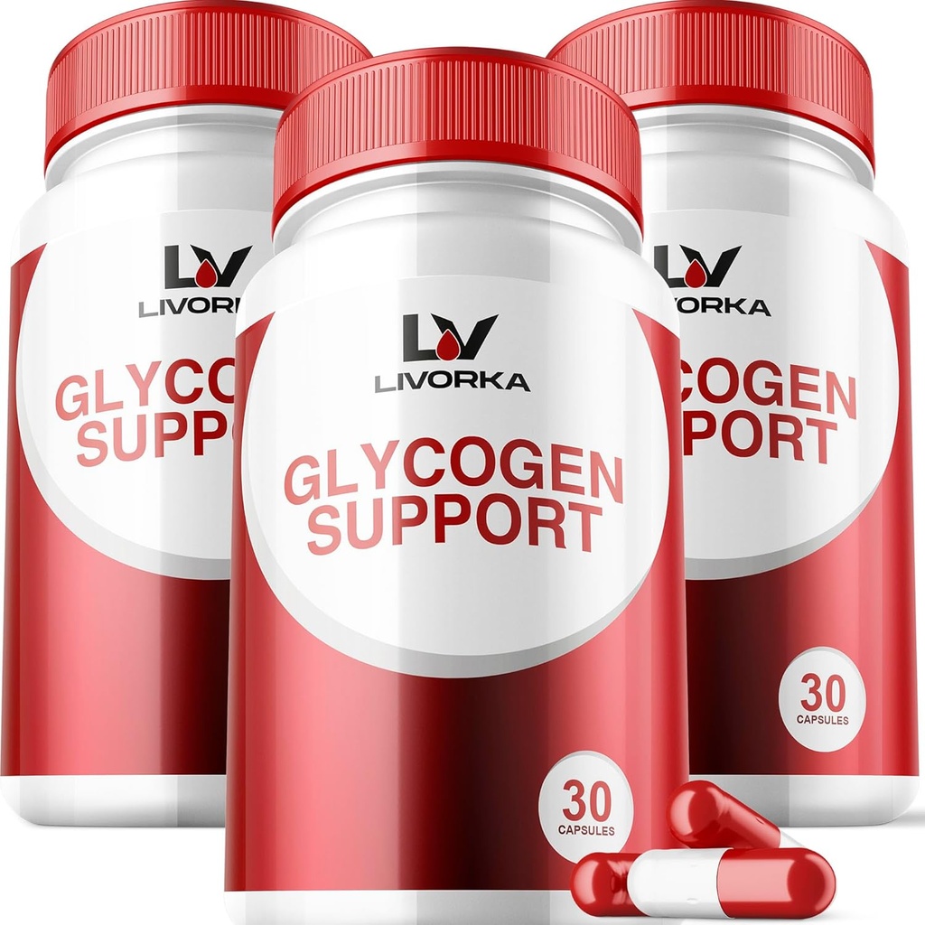 3 Pack - Glycogen Support, Glycogen Control Advanced Formula, Glycogen Capsules, Glycogen Fix with Powerful Ingredients, 30 cápsulas por botella durante 90 días