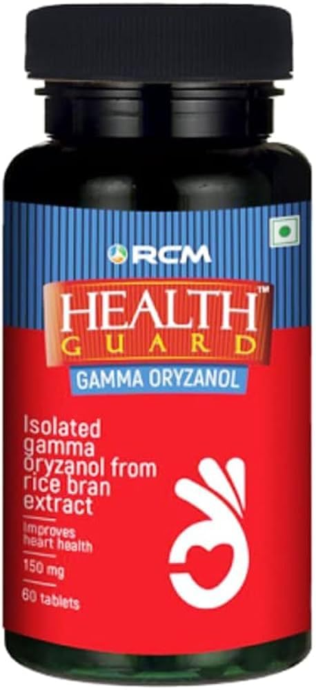 Health Guard Gamma Oryzanol 150 mg Tablets | Rice Bran Extract Supplement | Antioxidant Support for Heart & General Wellness | 60 Tablets (Pack of 1)