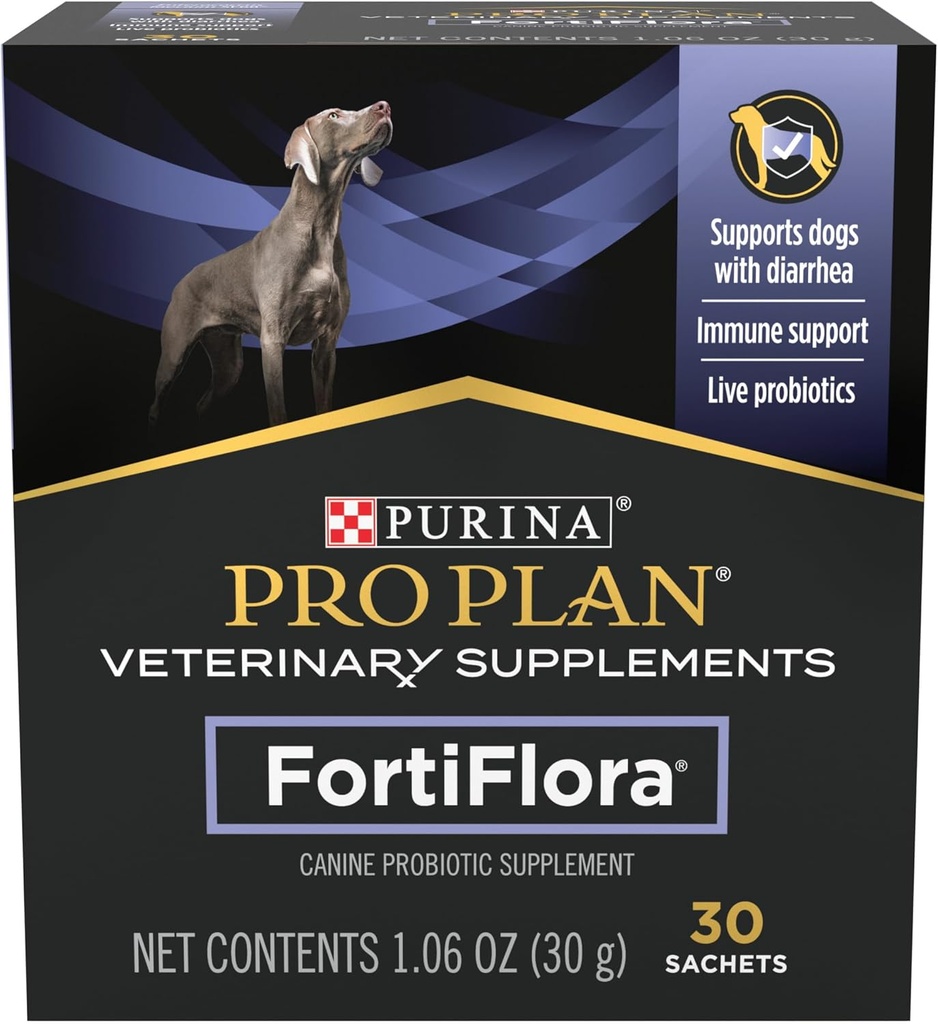 Purina Pro Plan Veterinary suplementaris FortiFlira Dog Probiotic suplementari, Canine Nutrial suplementari - 30 ct. Box