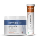 hk vitals Glutathione, Orange, 15 Effervescent Tablets + Collagen for Men