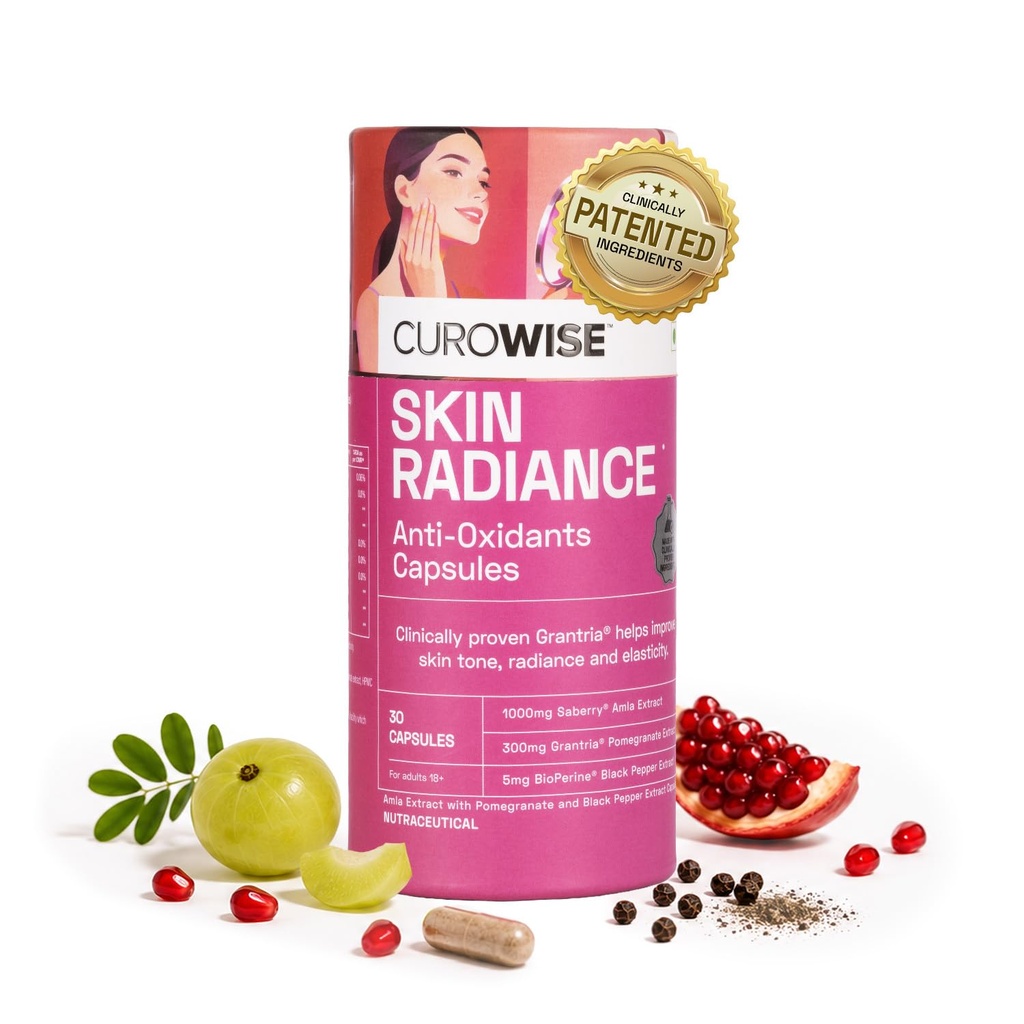 Skin Radiance Capsules | Antioxidant Supplement for Skin Glow, Healthy Skin & Collagen Support | Daily Beauty & Skin Health Supplement for Men & Women | 30 Capsules