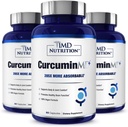 1MD Nutrition CurcuminMD Plus - Turmeric Curcumin with Boswellia Serrata - 285x More Absorbable ) Joint Stiffness, Muscle Recovery, and Mood Support ) 180 Capsules (3-Pack)