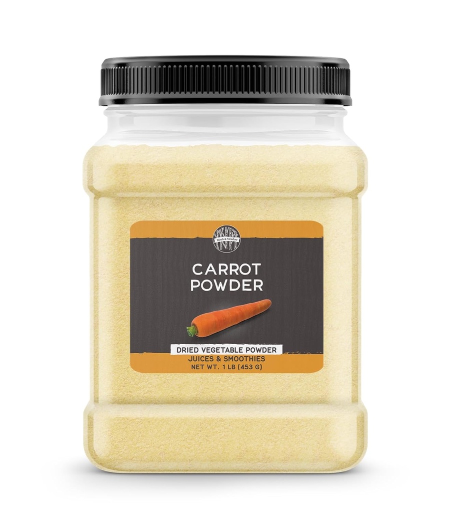 Birch & Meadow Carrot Powder, 1 lb, Leuntasun eta Juices, Barazki-hautsa, Beta Carotene