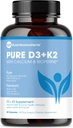 D3 K2 bitamina osagarria | MK7 100mcg, D3 5000 iu, Calcium + BioPerine | Muscle & Bone Health, Heart, Immunity & Energy Support | Vegan | 60 kapsulak