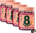 8 Greens Supergreens Gummies - Metabolizm, Immunity & Focus, Digestive Health Enzymes, Organic: Peach Flavor, 200 Count