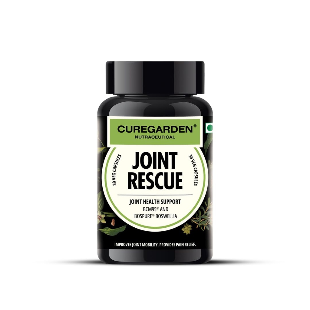 Curegarden Joint Rescue Curcumin & Boswellia Joint Pain Support,30 Capsules
