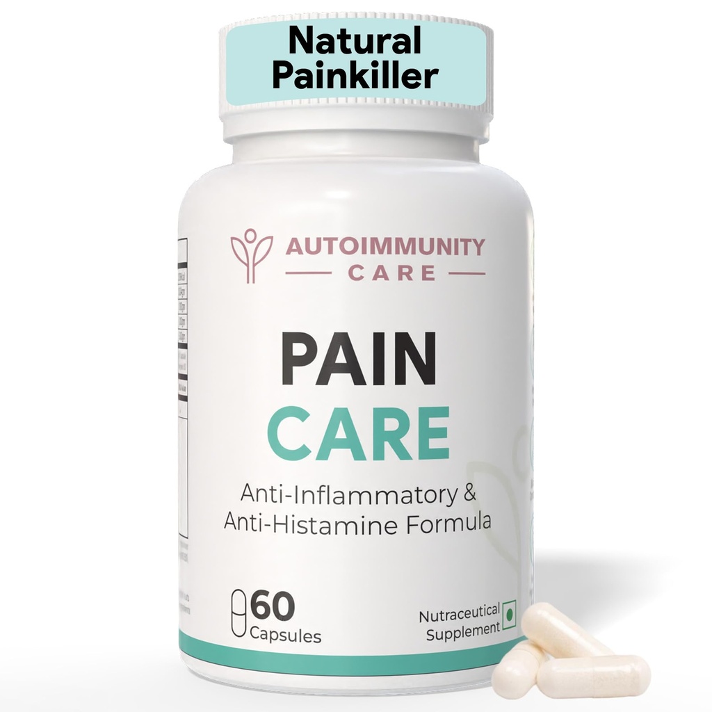 Autoimmunity Care Pain Care | Advanced Joint Pain Relief & Inflammation Support Supplement | NanoCurcumin, Boswellia Serrata, Nattokinase & Herbal Extracts | Joint, Muscle, Knee & Migraine Support | 60 Caps (60 doses)
