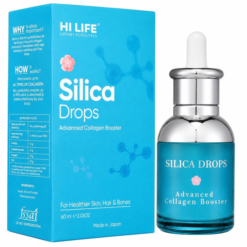 Hi Life 60ML Silica Drops, Liquid japanese Supplement for Collagen