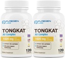 Puregen Labs Tongkat Ali Ekstrak 200 sampai 1 untuk Pria, 1020 mg per Serving, [Potensi Tinggi] Total 240 Kapsul - Dukungan Kesehatan Pria dengan 20mg Tribulus Terrestris 124; Non-GMO, Gluten Bebas, Dibuat di Amerika Serikat