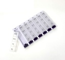 Weekly AM / PM Pill Box Portable Travel Prescription & Medication Pill Case Organizer oleh P & P MEDIKAL SURGIKAL (7- Day / 4 - Times- A- Day) dengan Removable Compartment and Moistureable Providence Design