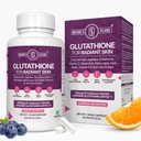Nature's Island Japanese Glutathione 500mg with Vitamin C & E, Biotin, Resveratrol, Alpha Lipoic Acid, Aloe Vera, Antioxidants for Clear, Glowing Skin, 30 Veg Capsules