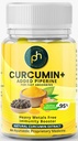 PHs Organic Curucumin+ Tablets 500mg with Piperine | 60 Tablets | Heavy metals free 10+ curcumin Turmeric | Immune booster blood thinner Curcumin Tablets