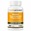 Nano Curcumin with Piperine Tablets – High Absorption Turmeric Extract Supplement for Joint Health, Heart Health, Immunity, Digestion & Skin Support (Pack of 1)