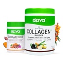 Oziva Plant Based Collagen Berry Orange Supplement 250 Grams And Plant Based Glutathione Builder 60 Vegetarian Capsules