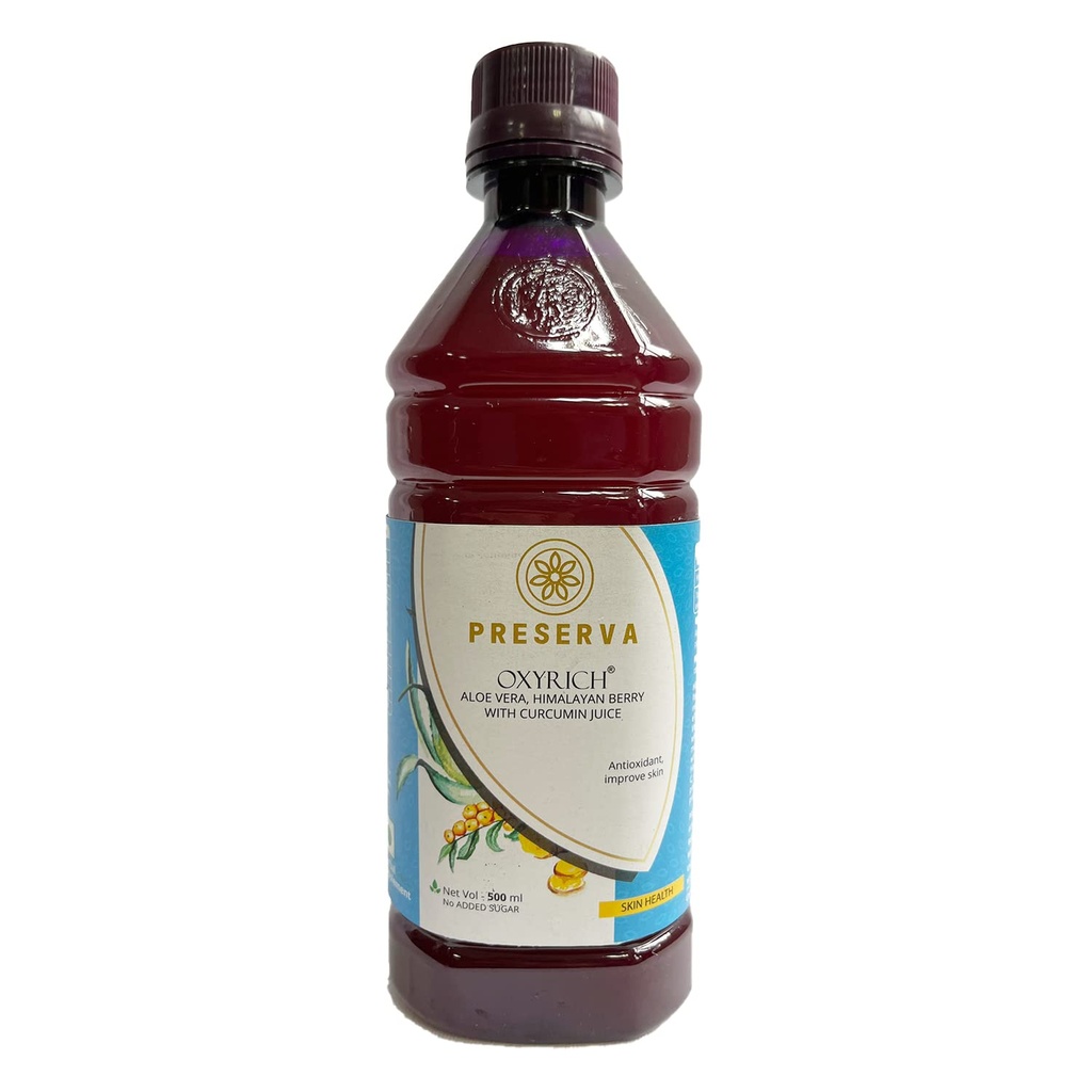 Preserva Wellness Oxyrich Aloe Vera Curcumin Juice For Skin, 500 Ml