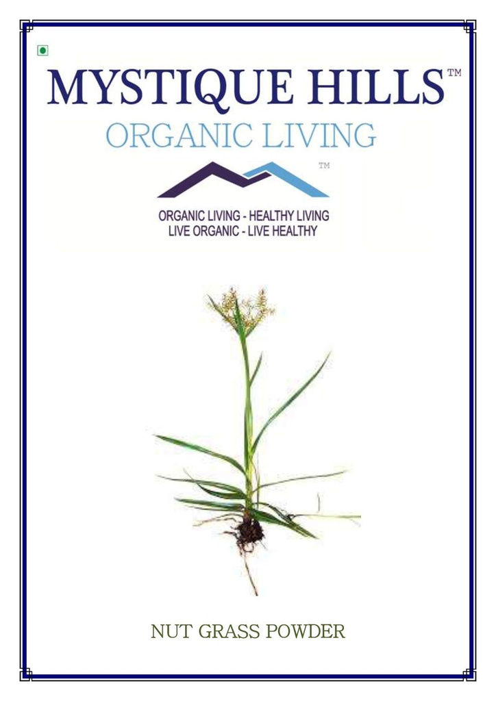 Mystique Hills Organic Nut Grass Powder, Cyperus rotundus 200 g