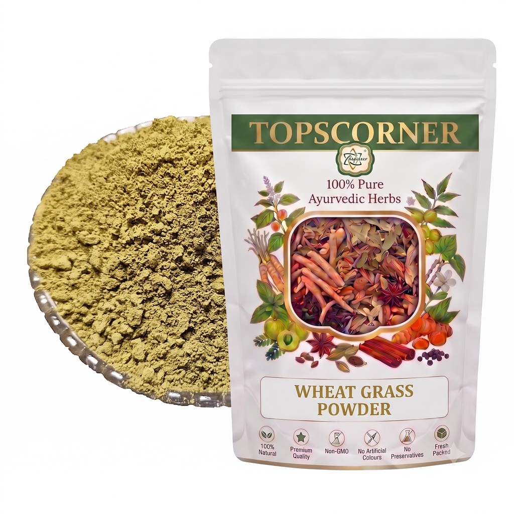 Wheat Grass (Powder) - Wheatgrass Powder - Triticum Aestivum - Thinopyrum Intermedium, 900 Grams Pack