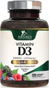 Vitamin D3 5000 IU (125 mcg) Per Serving - Extra Strength Vitamin D Chewable for Immune Support Health - Bone, Teeth and Muscle Supplements - Sugar Free, Gluten Free, USA Bottled - 120 Count Tablets
