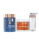 Nutriburst Japanese Marine Collagen Powder (Orange Flavor) + Shilajit Resin Gummies (Mixed Berry Flavor) Ayurvedic Blend | Combo for Men & Women