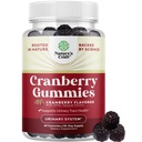 Natural Cranberry Gummies for Women and Men - Extra Strength Delicious Antioxidant Cranberry Chews for Urinary Tract Health - Kidney & Bladder Support with Immune Health - Vegan & Gluten Free - 60 Ct