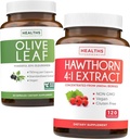 Olive Leaf Özü & Hawthorn Berry Extarct - Sağlam Herbs Paket - 20 Oleuropein və Hawthorn Berry 4:1 Ekstraktı - 2660mg Fresh Bubble (120 Caps)