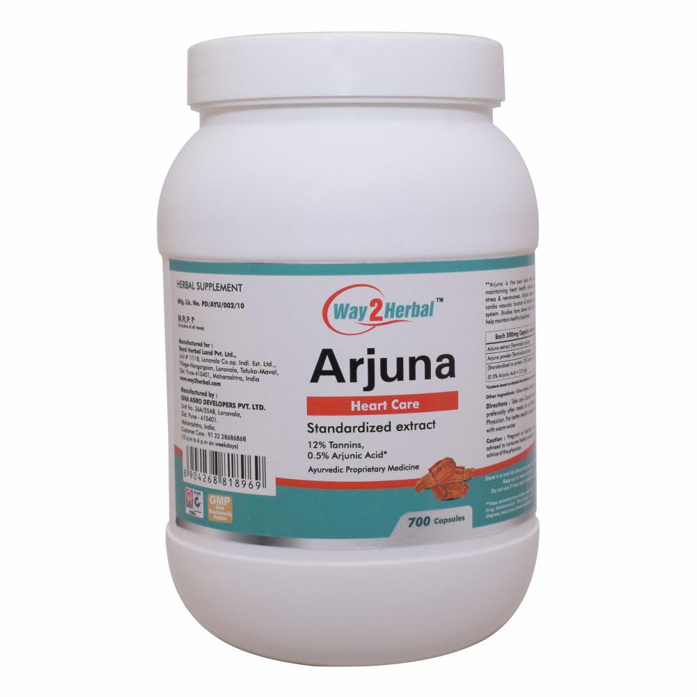 Way2herbal Arjuna Capsule (700 Count Pack Of 1)