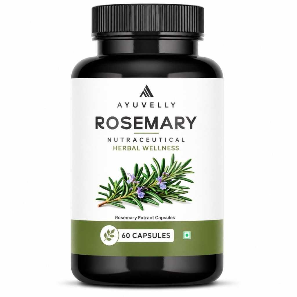 Rosemary Leaf Extract | Veg Capsules | Herbal Nutritional Supplement | 500 mg | 60 Capsules