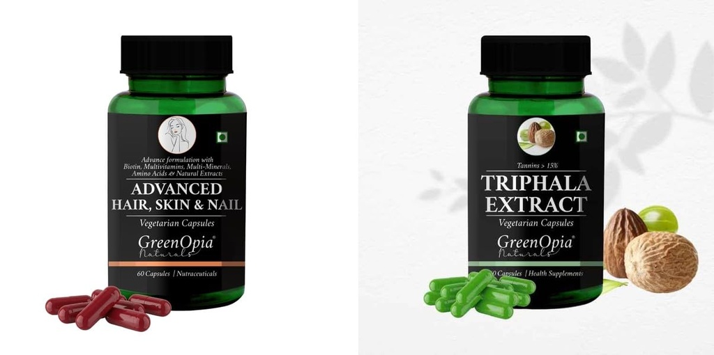 Advanced HSN (Hair, Skin Nails) Triphala Wellness Daily Vitality |60 CAPSULES