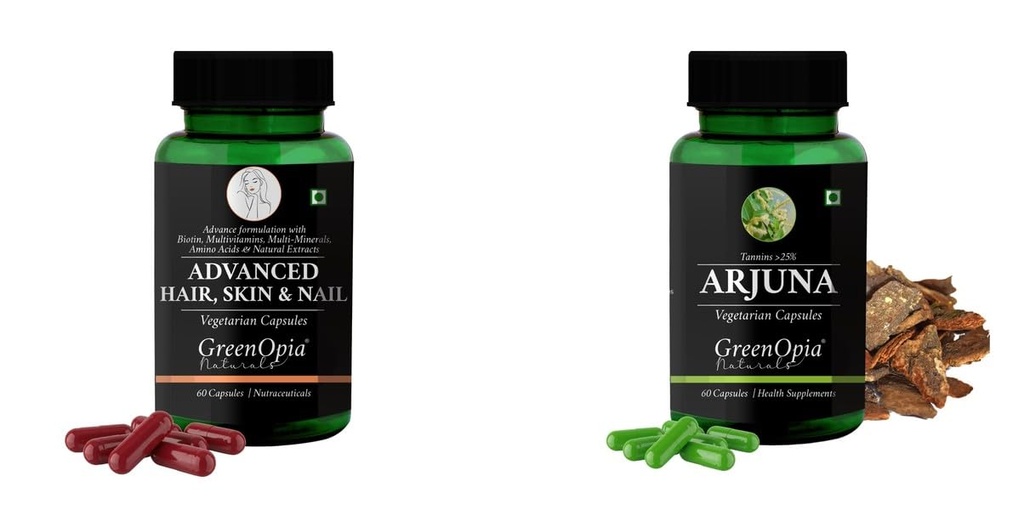Advanced HSN (Hair, Skin Nails) Arjuna Wellness Daily Vitality |60 CAPSULES