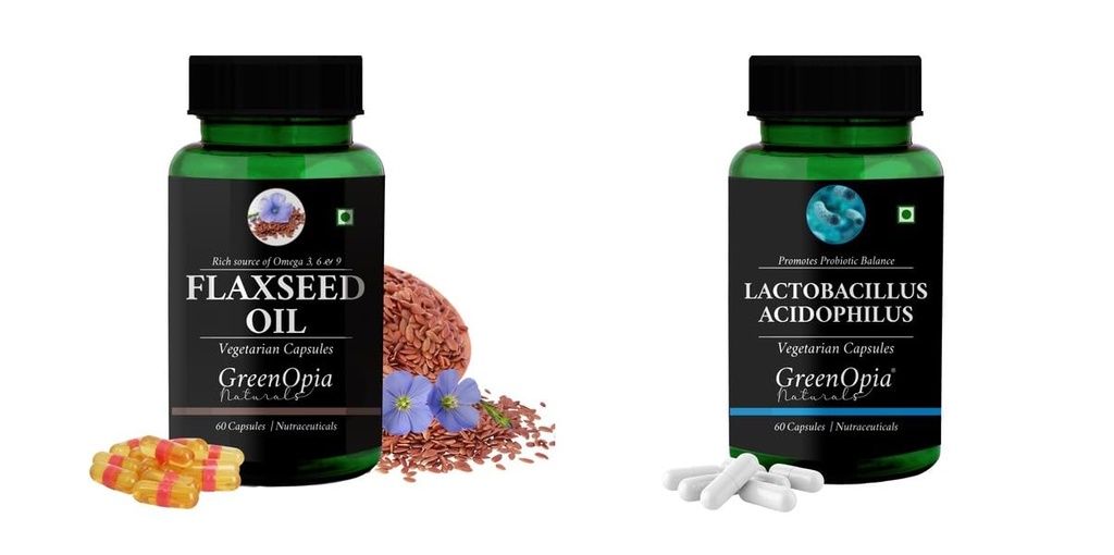 Flax Seed Oil Lactobacillus Wellness Daily Vitality |60 CAPSULES
