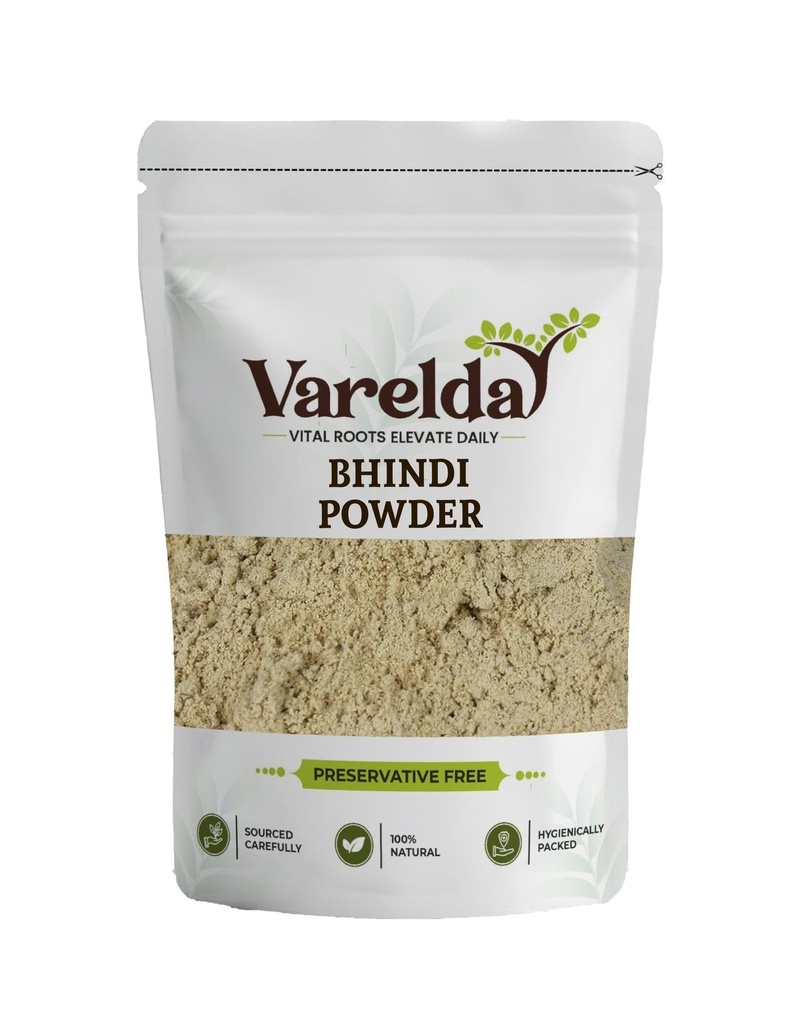 VARELDA Pindi Powder - Bhindi Powder - Abelmoschus Esculentus (50 Grams)