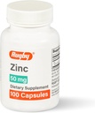 Rugby Zinc 50mg - Glutenfreie tägliche Nahrungsergänzung für Immununterstützung, 100 Zähler