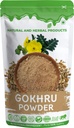 100% Pure Organic Gokharu Powder For Hair & Skin Face (Fresh Tribulus Terrestris Powder) Fresh (100gm., Gokharu Churan) Gokshura