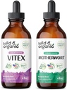 Wild & Organic Vitex Tincture 4 fl oz & Motherwort Tincture 4 fl oz