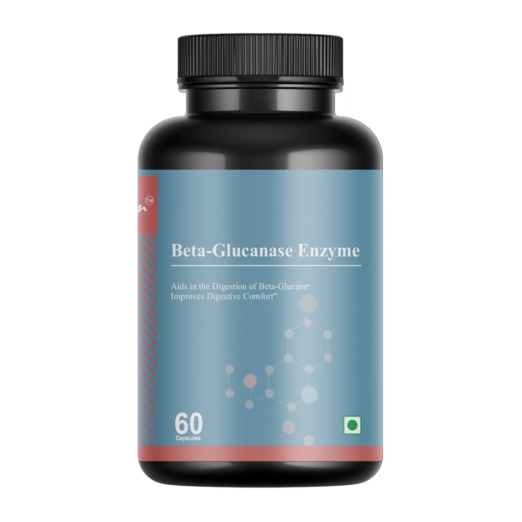 Beta Glucanase 60 Veg Capsules | Digestive Enzyme Supplement for Carbohydrate Breakdown & Gut Health | Supports Digestion, Nutrient Absorption & Bloating Relief