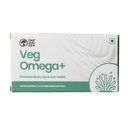 Veg Omega+ | Vegan Algal DHA (Triglyceride Form) – 300mg with Lutein, Zeaxanthin & Choline | Supports Brain, Heart, Eye & Skin Health | Mercury-Free, Fish Oil Alternative | 30 Veg Softgels