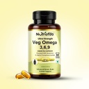 Veg Omega 3 6 9 Flaxseed oil Capsules | Veg Omega Supplement for Men and Women | Vitamin E | Supports Heart, Brain & Joints | 60 Capsules