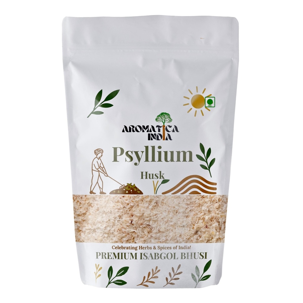 Psyllium Husk Isabgol Bhusi Powder 100gm Soluble Fiber for Digestive Health & Fibre Supplement Drink