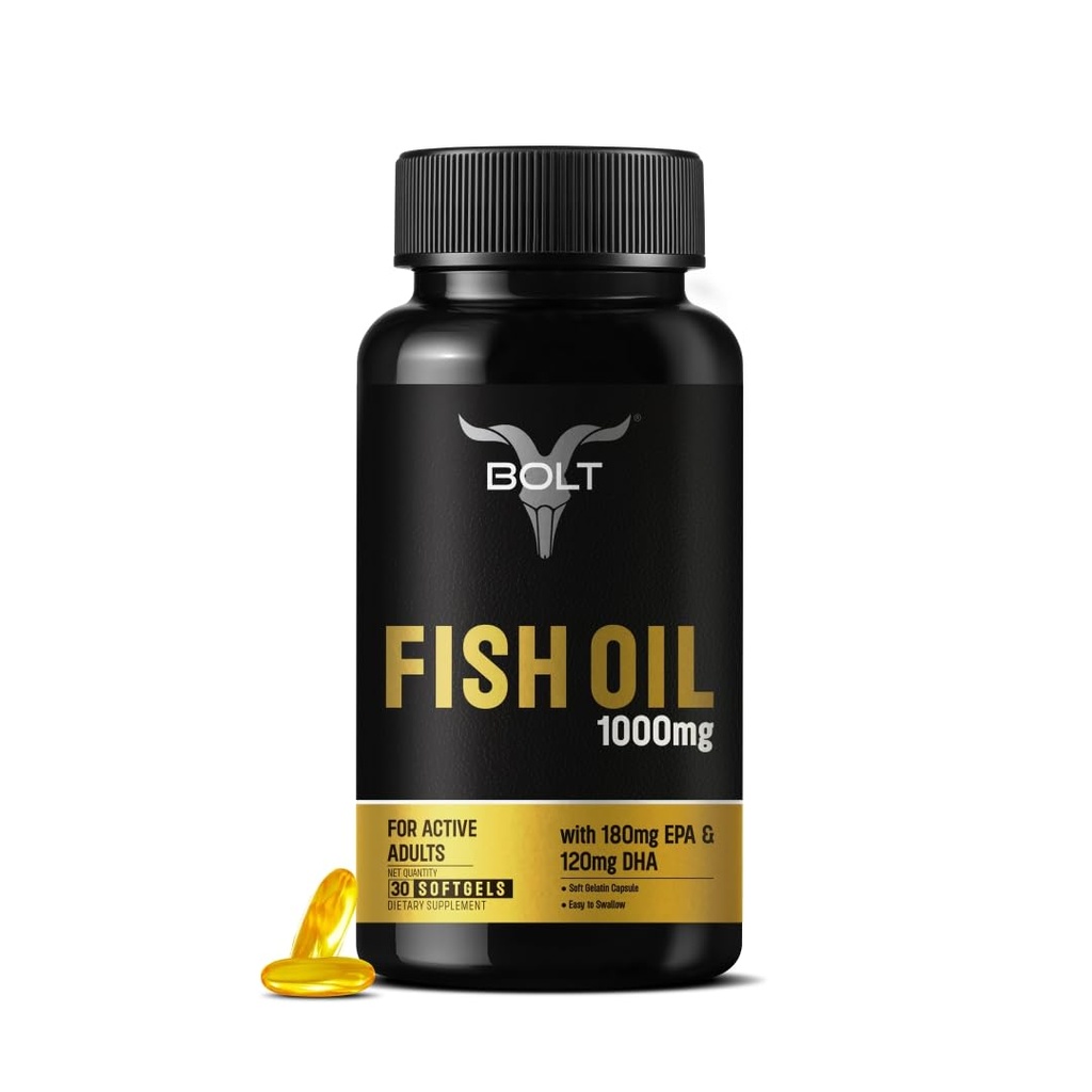 Bolt Fish Oil 1000mg Capsules (30 Softgel Capsules)