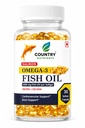 Country Nutriets Salmon omega 3 fish oil capsules 1000mg | fish oil supplement with EPA 180mg & DHA 120mg | omega 3 fatty acid capsules | 30 Capsules