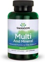 Swanson Multi and Mineral Daily Men's Women's Multivitamin Multimineral 건강 보충 250 캡슐 (캡)