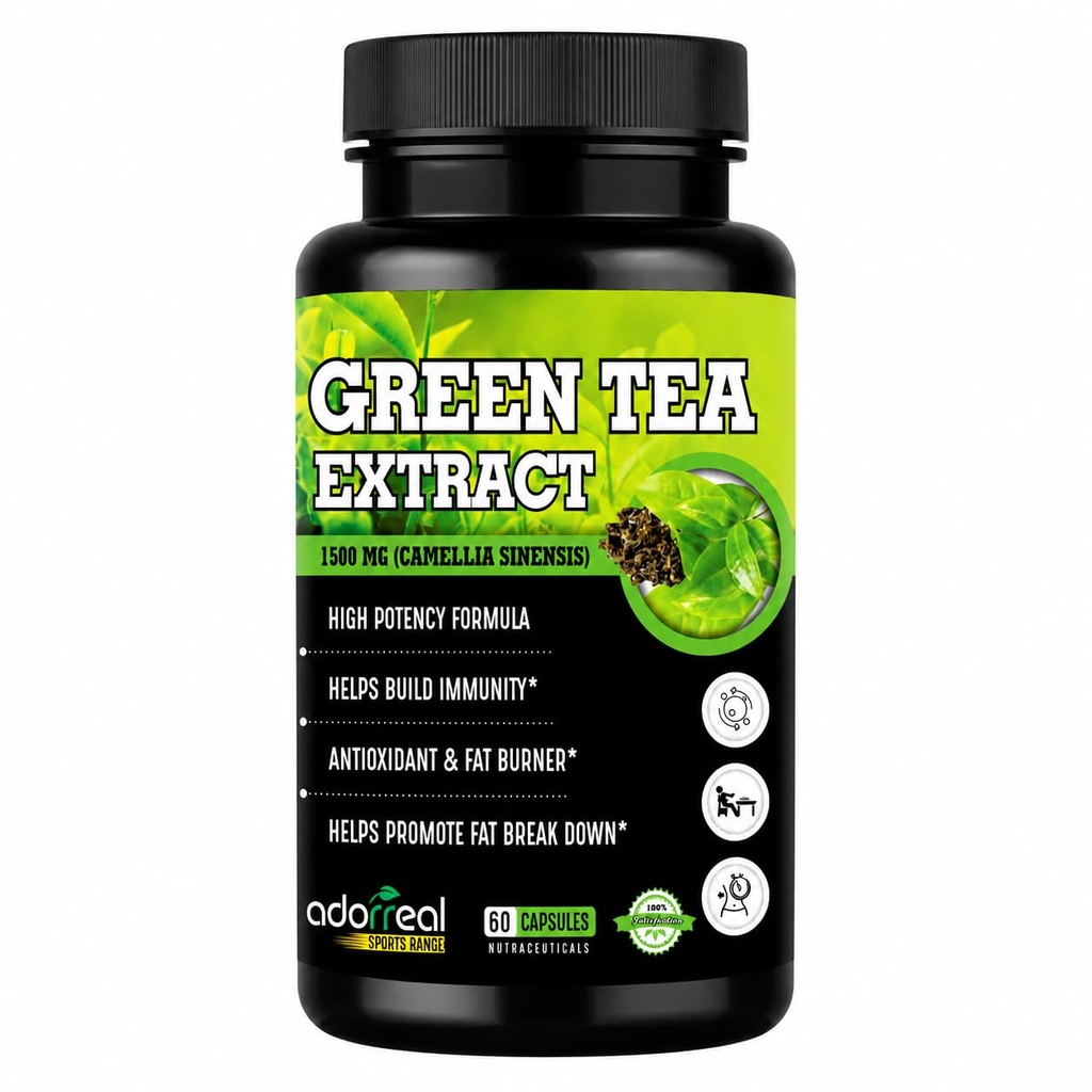 Green Tea Extract 60 capsules for Weight Loss (Fat Burner) & Antioxidant Metabolism Booster Supplement Capsule Support Healthy Weight Management & Support Regulation of Hunger