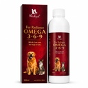 Fur Radiance Omega 369 for Dogs & Cats (220 ml), Dog Skin and Coat Supplement with EPA DHA, Omega 3 6 9 Liquid Formula, Vitamins, Biotin & Zinc for Healthy Skin, Shiny Coat & Reduced Shedding