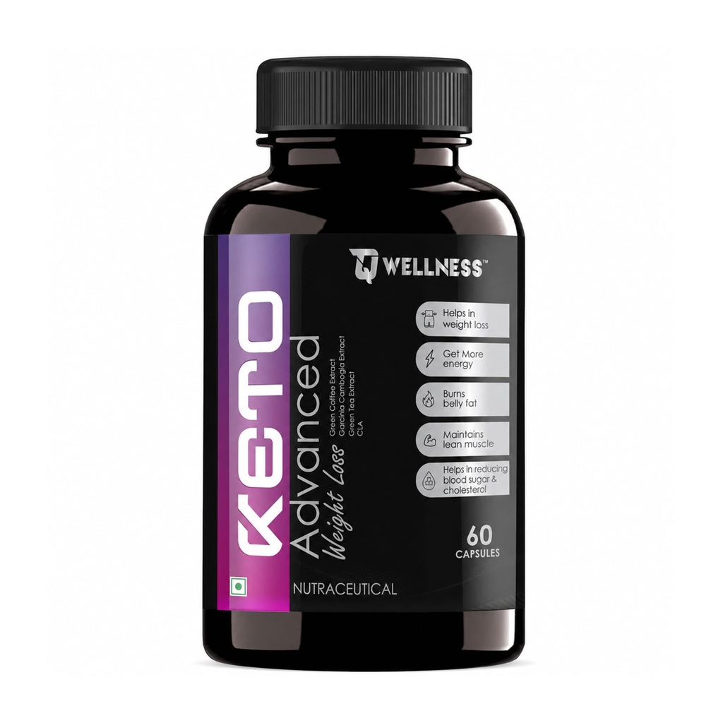 TQ Wellness Advanced KETO |60 Capsules For Men and Women With Green Coffee, Tea Extract and Linoleic Acid (Pack Of 1)