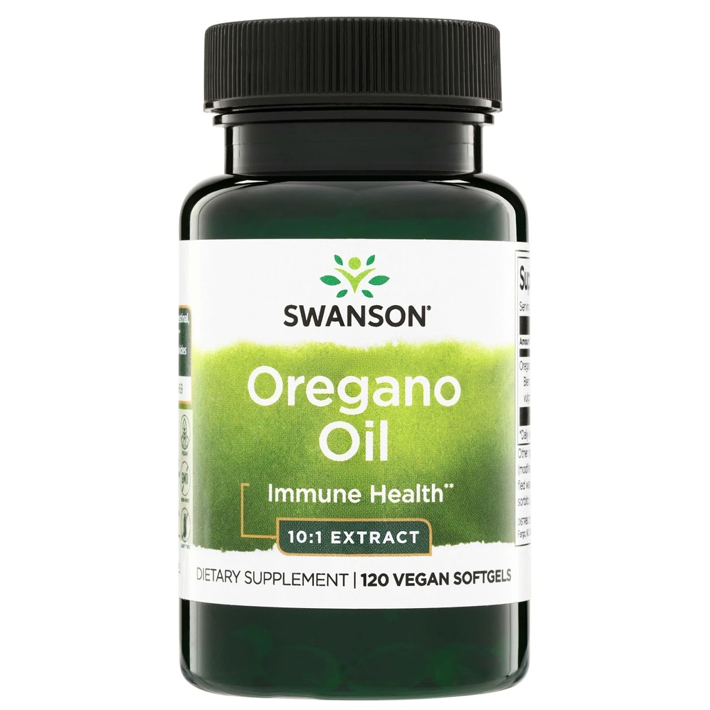 Swanson Oregano Oil 10:1 Extract Digestive and Respiratory Health Supplement for Adults Seeking Natural GI and Urinary Tract Support - 150 mg (120 Softgels)
