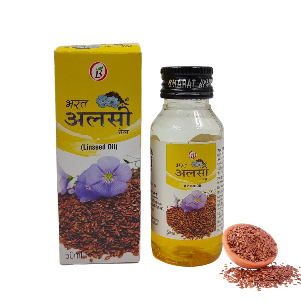 Bharat Ayurvedic Aushdhalaya Flaxseed Oil (Alsi Ka Tail), 100 ml (Pack of 2)